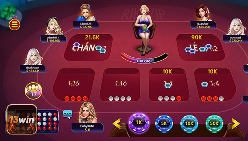 Xóc Đĩa 13WIN - Các cửa cược phổ biến